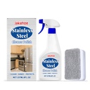 Sản phẩm làm sạch và đánh bóng bằng thép không gỉ Jakehoe, bếp gas, máy hút mùi, làm sạch vết dầu, chất tẩy rửa loại bỏ rỉ cho dụng cụ nấu nướng