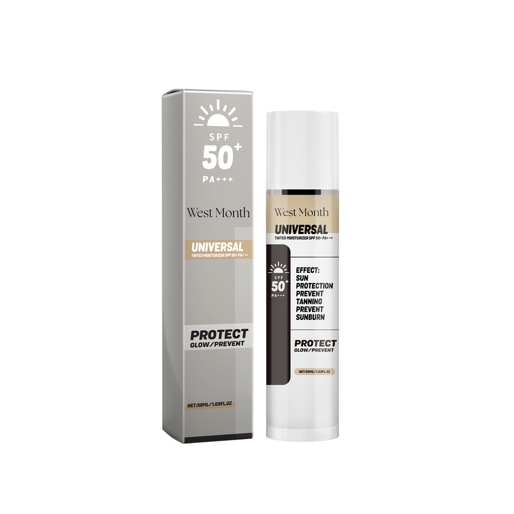 West&Month Universal Tinted Moisturizer, Moisturizing And Repairing Skin And Face Uv Protection Cream