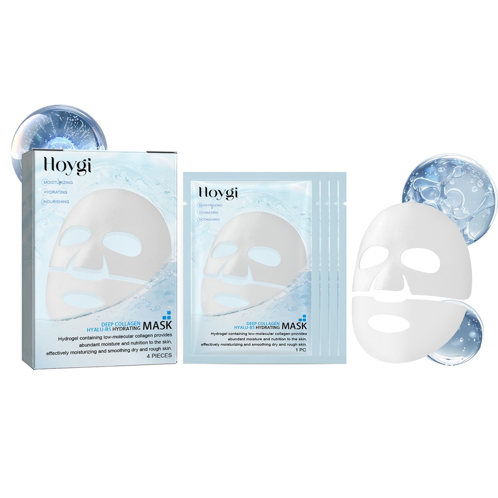 Mặt nạ dưỡng ẩm collagen B5 Hoygi (bộ hộp) giúp dưỡng ẩm và cung cấp nước cho làn da mặt, làm sạch lỗ chân lông và bổ sung độ ẩm.