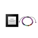 Vòng tay Amethyst Hoexe, Thời trang đơn giản Turquoise, cá tính, Vòng tay hồng pha lê Amethyst cho cặp đôi nam nữ