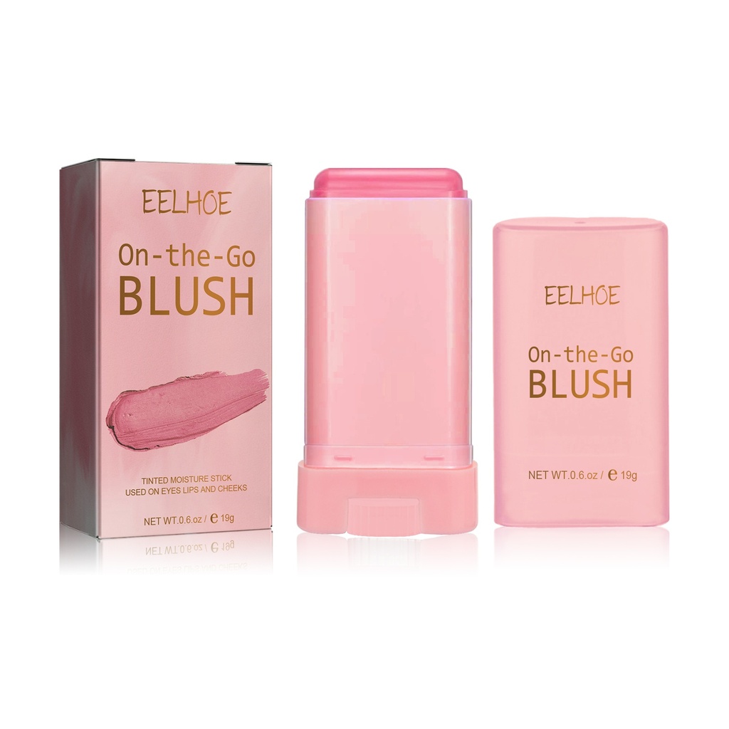 EELHOE Blush Stick, Primer Làm Sáng Tự Nhiên Đánh Khối Chống Nước Nhẹ Nhào Lộn Blush Stick Đa Chức Năng
