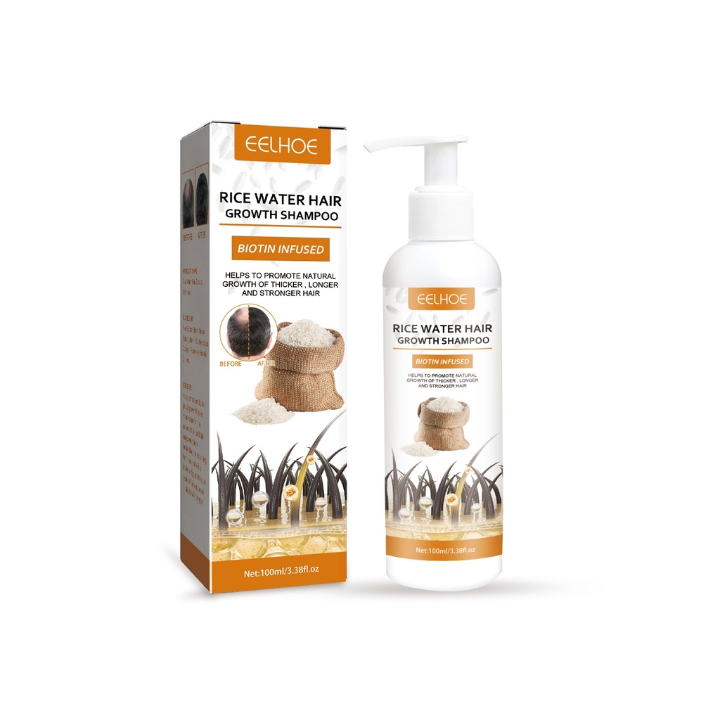 Shampoo EELHOE Rice Dense Làm sạch sâu tóc dày, cung cấp độ ẩm cho chân tóc, chăm sóc tóc chắc khỏe