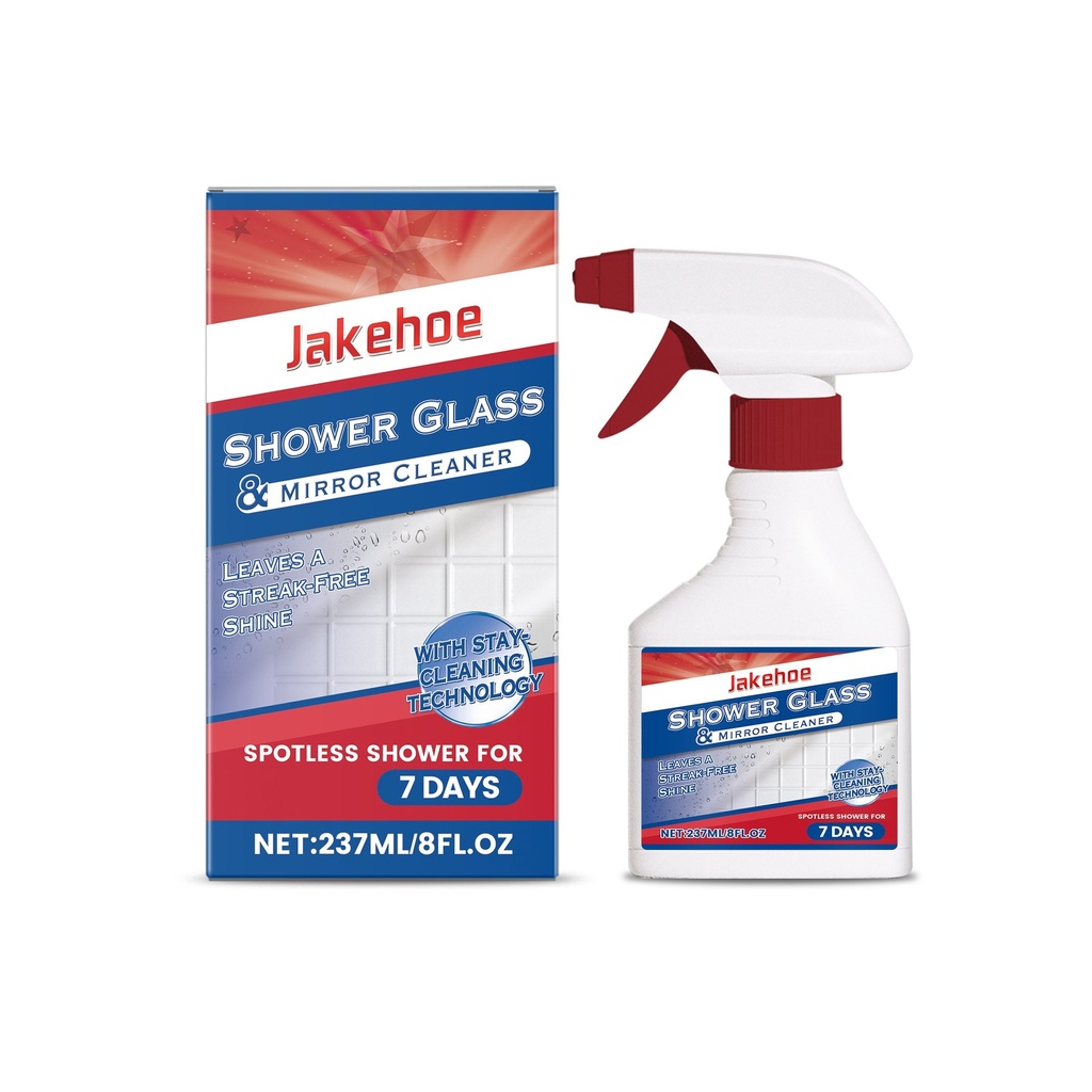 Nước Tẩy Cặn Kính Nhà Tắm Jakehoe, Làm Sạch Cặn Bọt Xà Phòng, Chống Mờ Kính Phòng Tắm