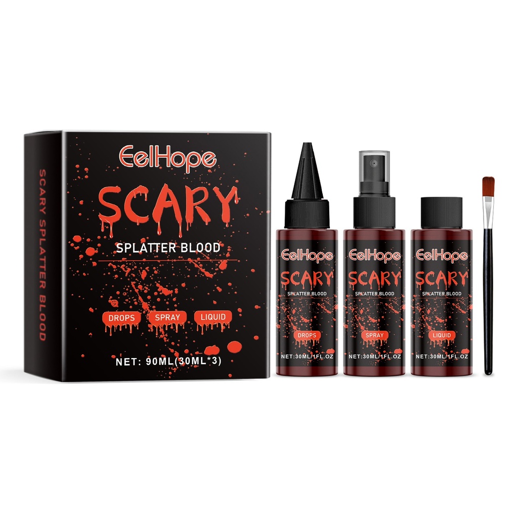 Bộ máu giả Halloween Eelhope, bầu không khí Halloween, trang điểm đặc biệt, bộ plasma sống động