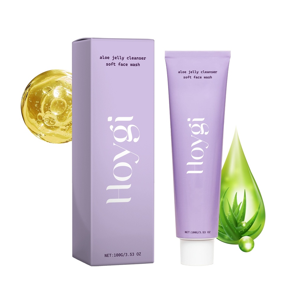 Hoygi Sữa Rửa Mặt Lô Hội, Mousse Làm Sạch Dịu Nhẹ Và Cung Cấp Độ Ẩm, Sữa Rửa Mặt Không Gây Căng