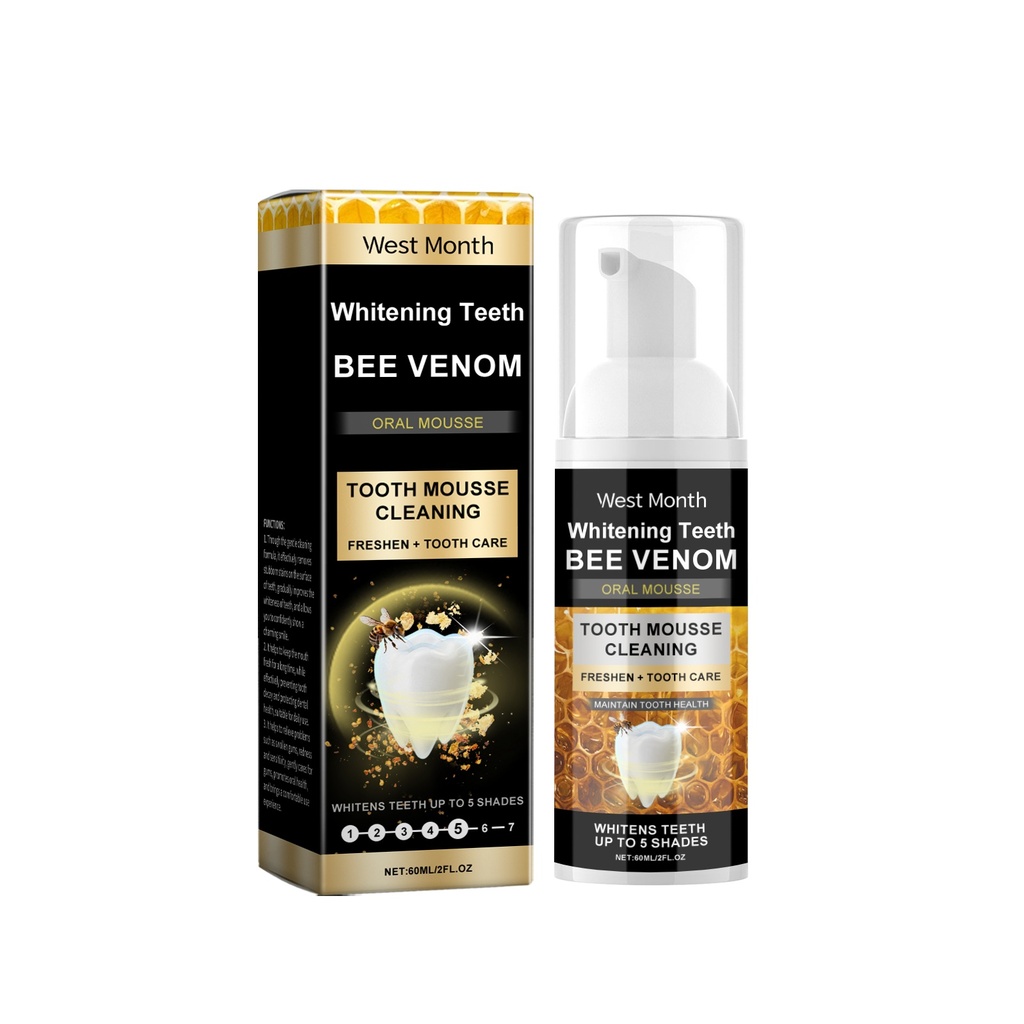 West&Month Kem Đánh Răng Mousse Giúp Bảo Vệ Men Răng Đánh Răng Hằng Ngày Chống Vết Ố Vàng