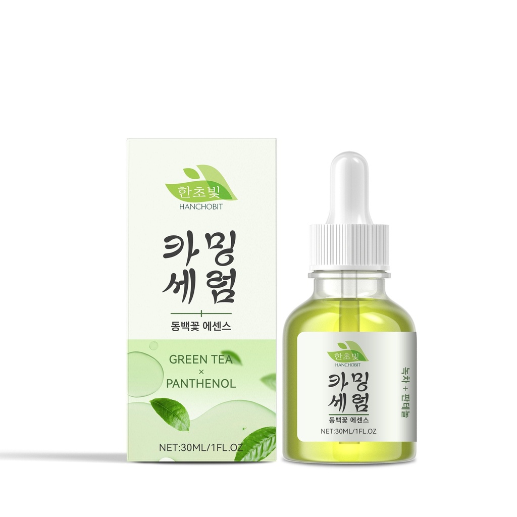 HANCHOBIT Essence Panthenol Trà Xanh Cung cấp độ ẩm, Dưỡng ẩm, Nhẹ nhàng, Nuôi dưỡng và Làm mềm da