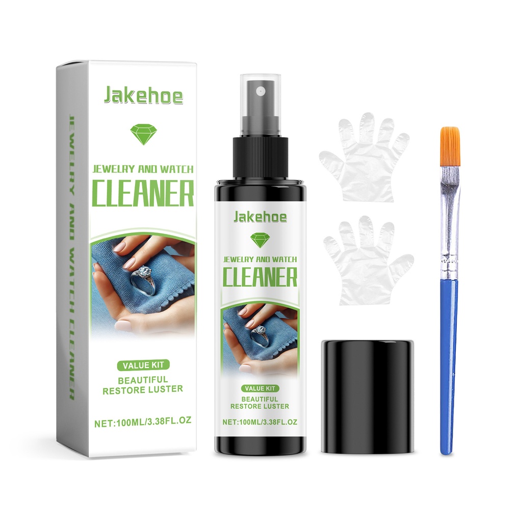 Xịt Làm Sạch Trang Sức Jakehoe Xịt Làm Sạch Nhẫn Dây Chuyền Trang Sức Làm Sáng Tái Chế Khử Trùng Bảo Trì