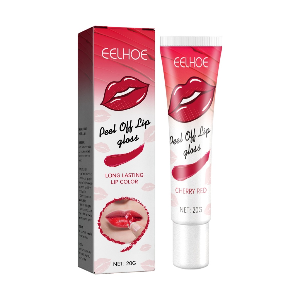 EELHOE Peel Lip Gloss Dưỡng ẩm, Dễ màu, Không dính vào cốc, Bền màu, Matte Peel Lip Gloss