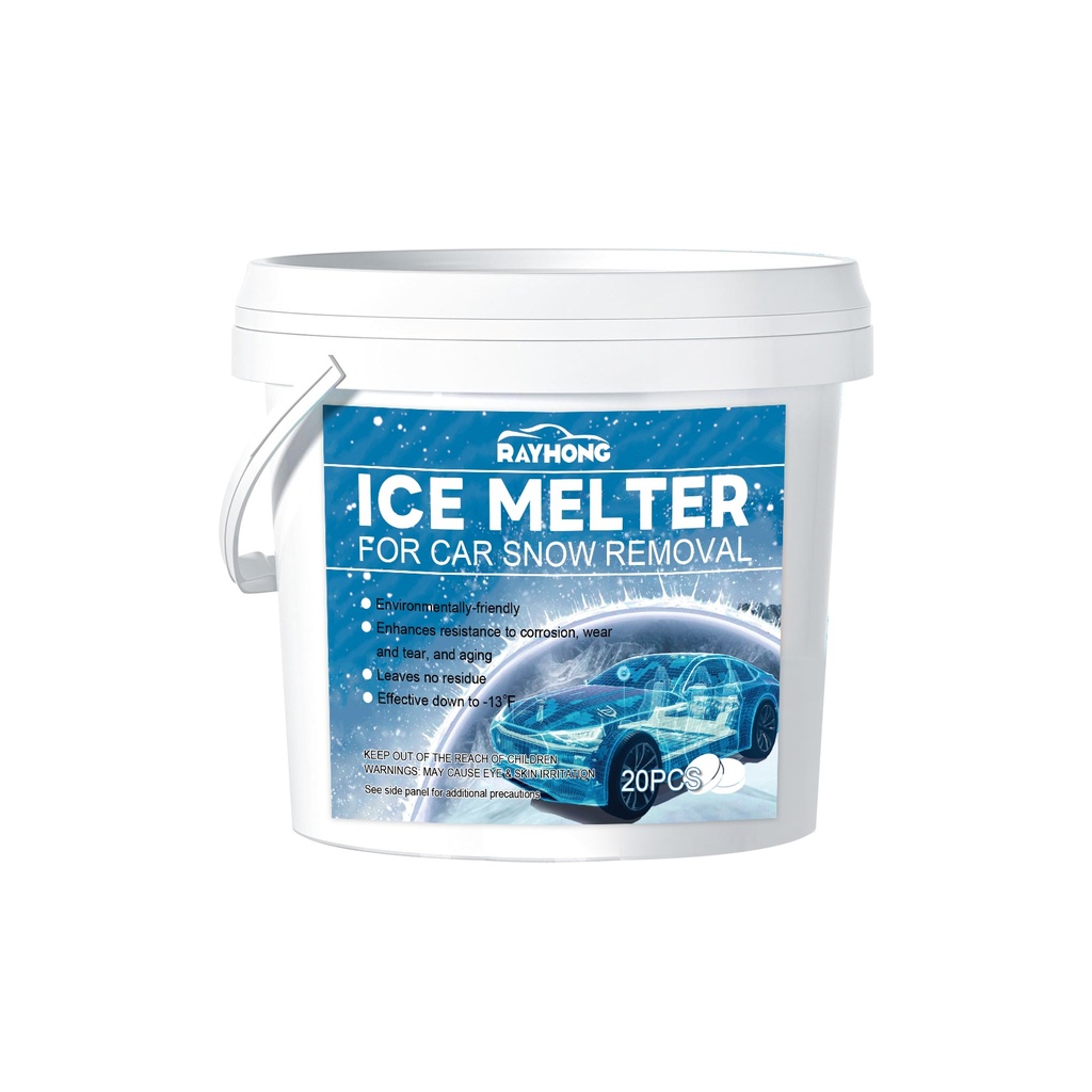 Rayhong Car Snowmelt Effervescent Tablet, Viên nén hòa tan tuyết, tẩy rửa kính ô tô nhanh chóng