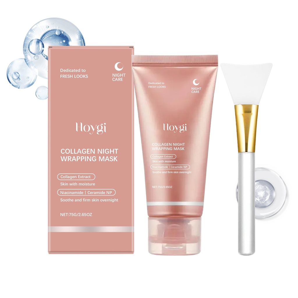 Mặt Nạ Peel-Off Collagen Hoygi (Có Vòi) Cung Cấp Độ Ẩm, Tươi Tắn, Dinh Dưỡng, Làm Sạch Chăm Sóc Đêm