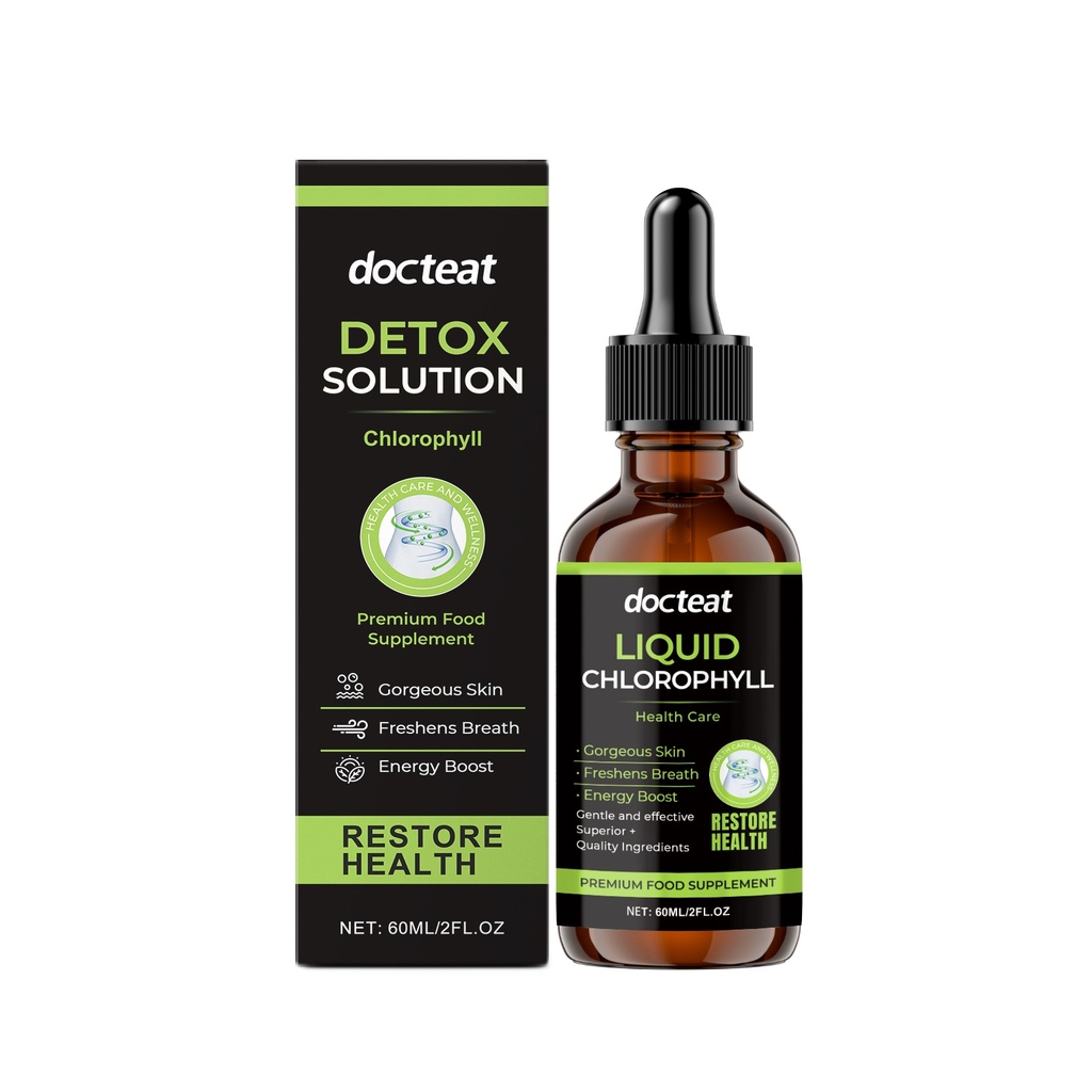 Giọt bổ sung thải độc chlorophyll Docteat Làm sạch nhẹ nhàng và cung cấp độ ẩm cho cơ thể hàng ngày Giọt chăm sóc cơ thể