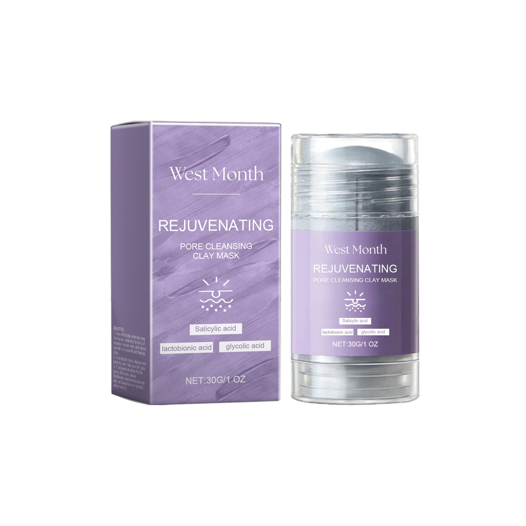 Gậy Đắp Mặt Nạo Rửa Lỗ Chân Lông West&Month, Làm Sạch Nhẹ Nhàng, Mặt Nạ Cung Cấp Độ Ẩm Tươi Mát Cho Làn Da Nhạy Cảm