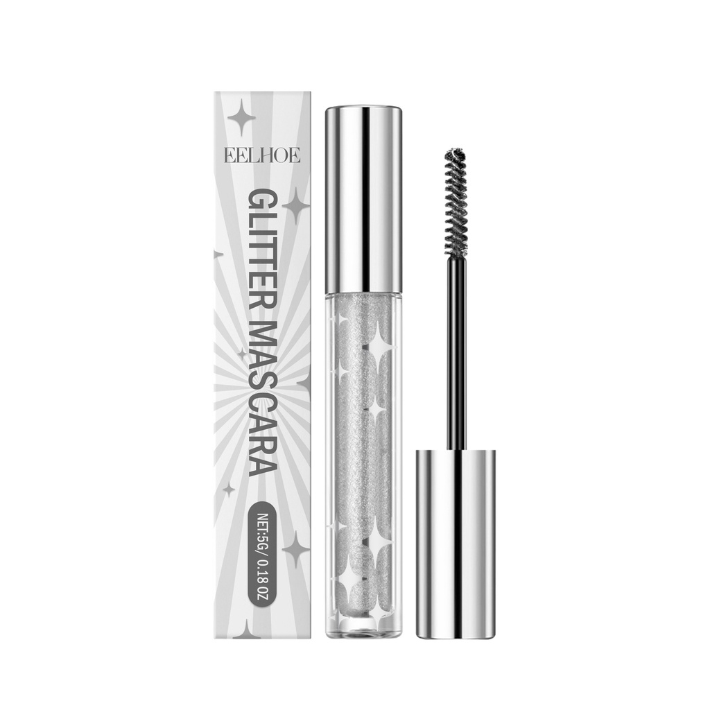 EELHOE Mascara Bóng Bạc Quanh Mắt Mascara Bóng Tự Nhiên Không Bỏ Makeup Cho Tiệc Makeup