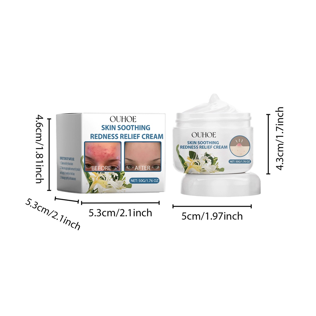 Kem chăm sóc da OUHOE làm mịn và cung cấp độ ẩm cho khuôn mặt, kem sửa chữa da giải phóng dần cho làn da không thoải mái