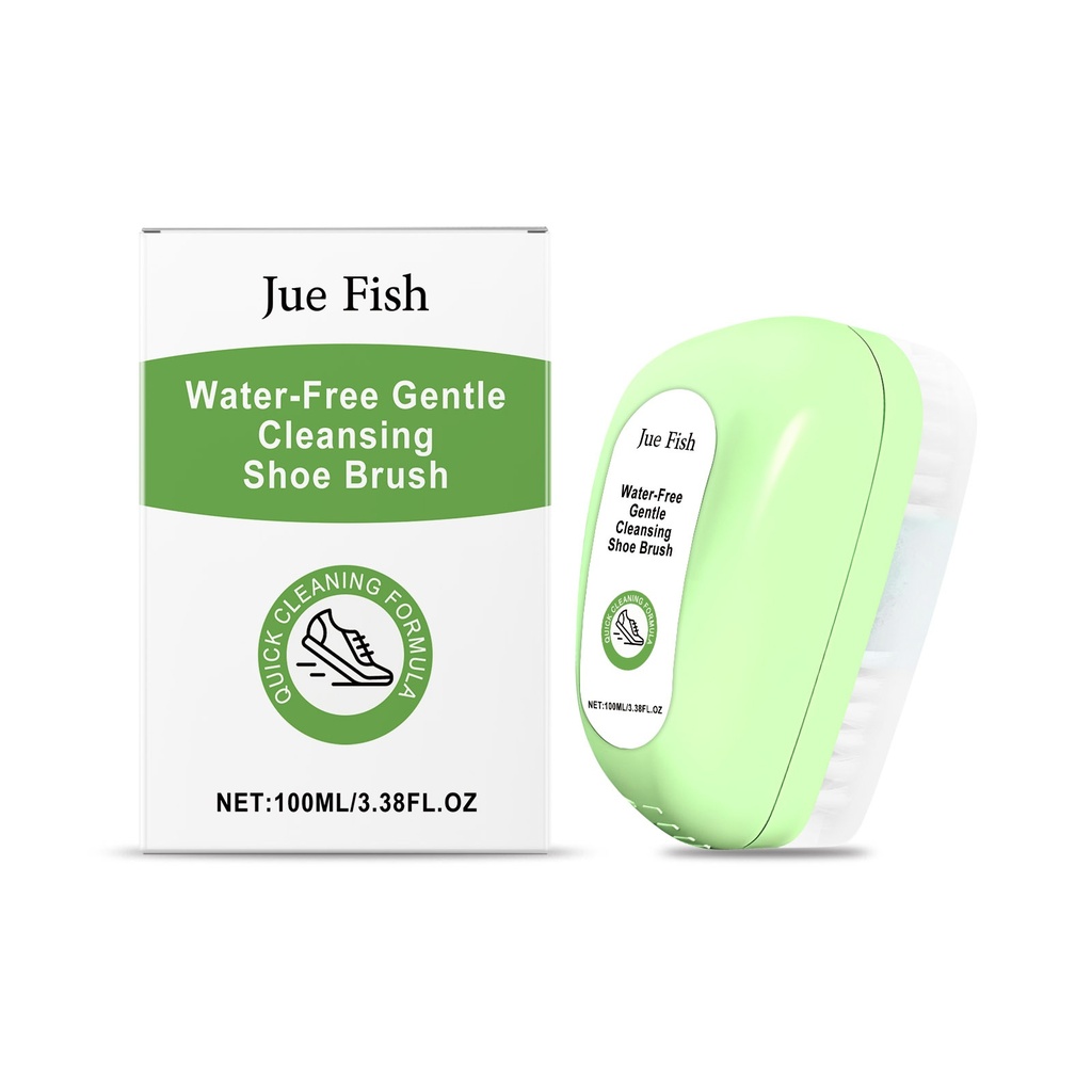 Bàn chải giày cầm tay Jue Fish để làm sạch vết ố vàng trên giày trắng mà không làm hư hại phần trên