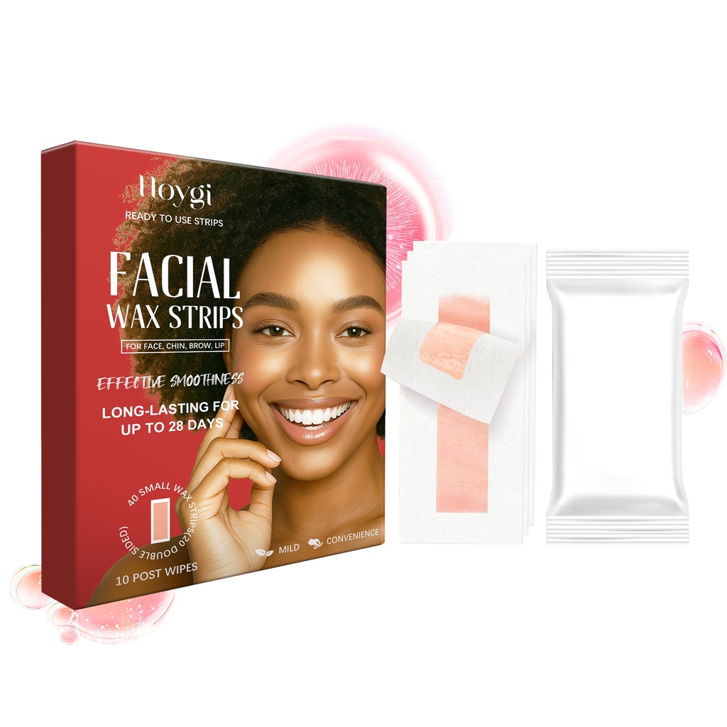 Dải Nến Tẩy Tóc Mặt Hoygi, Dải Sáp Tẩy Tóc Có Thể Di Chuyển Hằng Ngày Và Làm Sạch Tóc Mặt Mềm Mại