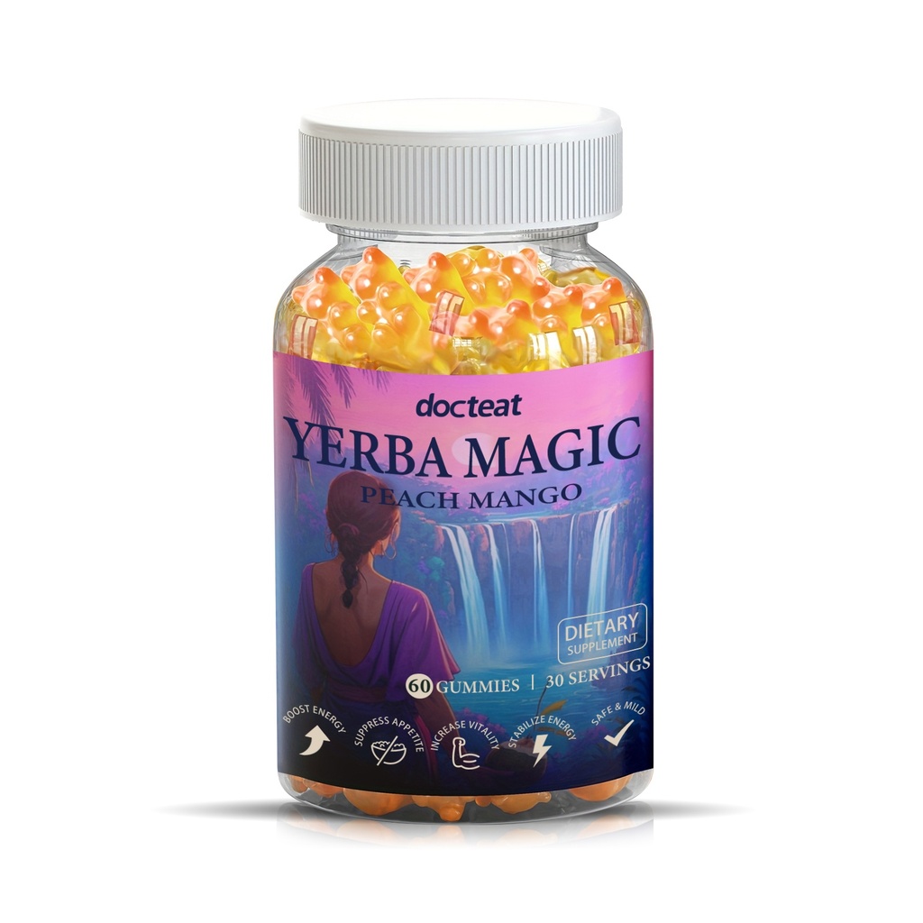 Kẹo gummy Yerba mate Docteat giàu tinh chất yerba mate, cung cấp năng lượng và chăm sóc cơ thể