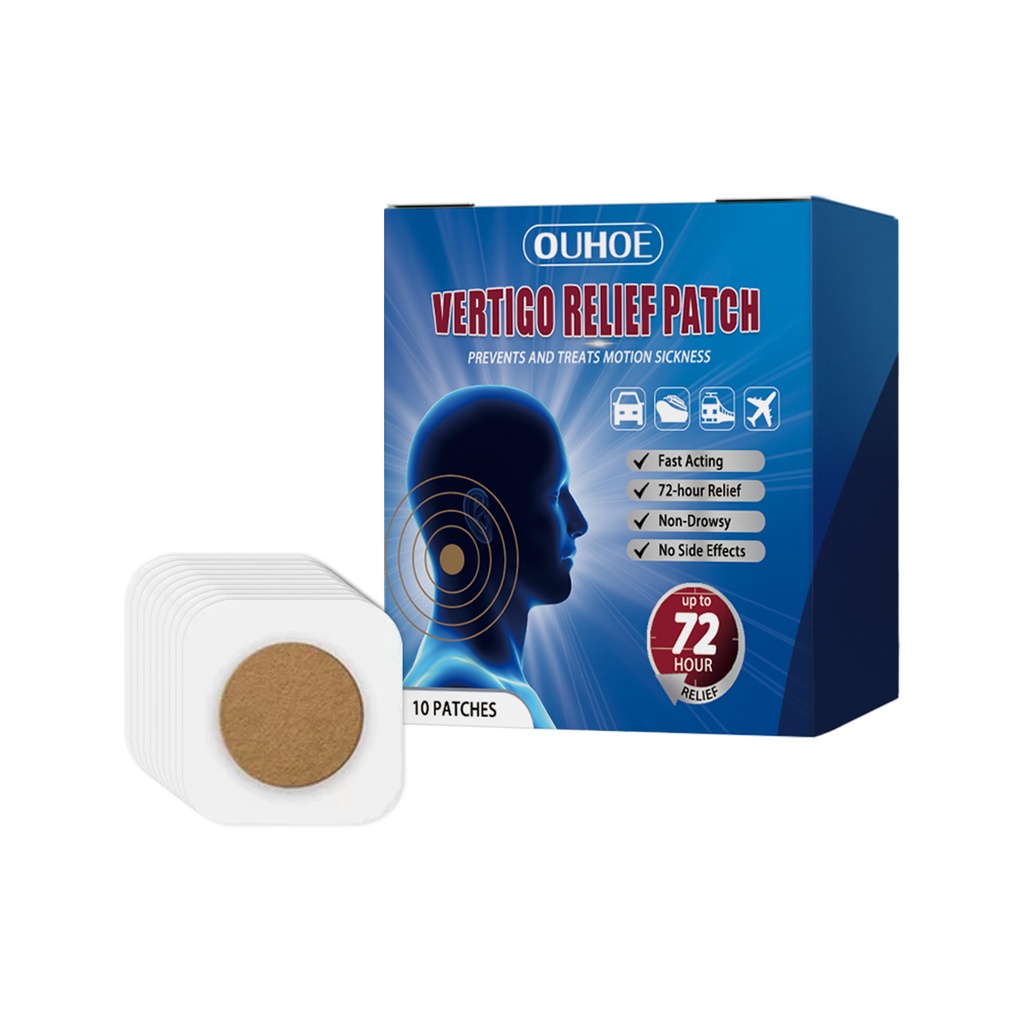 OUHOE Miếng Dán Chóng Mặt, Giải Quyết Tình Trạng Chóng Mặt Khi Du Lịch, Miếng Dán Say Xe, Say Biển, Điểm Châm Tai