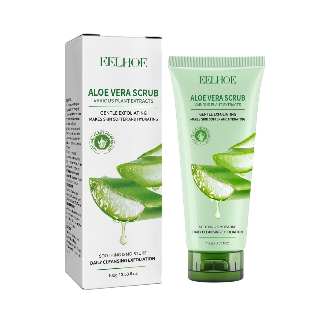 EELHOE Tẩy tế bào chết Aloe Vera cho Làm sạch sâu, Tẩy tế bào chết và Làm mượt các vết mụn, Tẩy tế bào chết cho da mềm mại