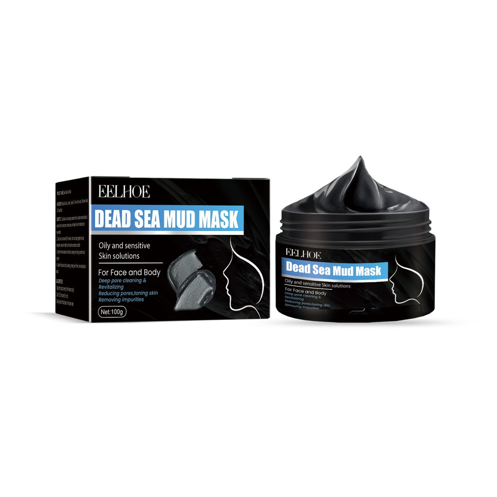 Mặt nạ bùn biển Chết EELHOE, dưỡng ẩm và làm sạch da khỏi mụn đầu đen và mụn bằng cách áp dụng mặt nạ bùn để kiểm soát dầu sâu