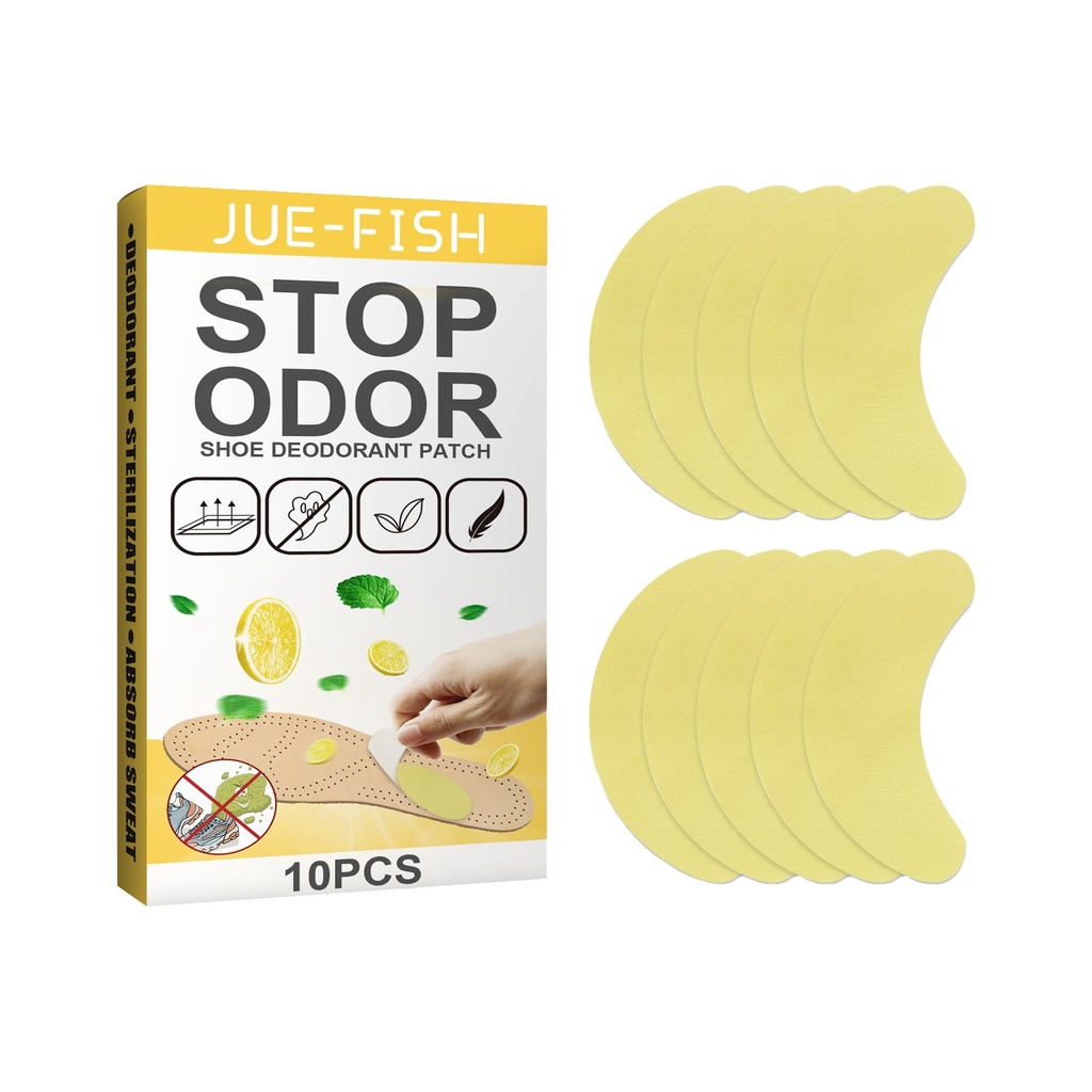 Nhãn dán khử mùi giày Jue-Fish, Fresh, loại bỏ mùi hôi và ngăn ngừa mùi mồ hôi chân trong giày thể thao