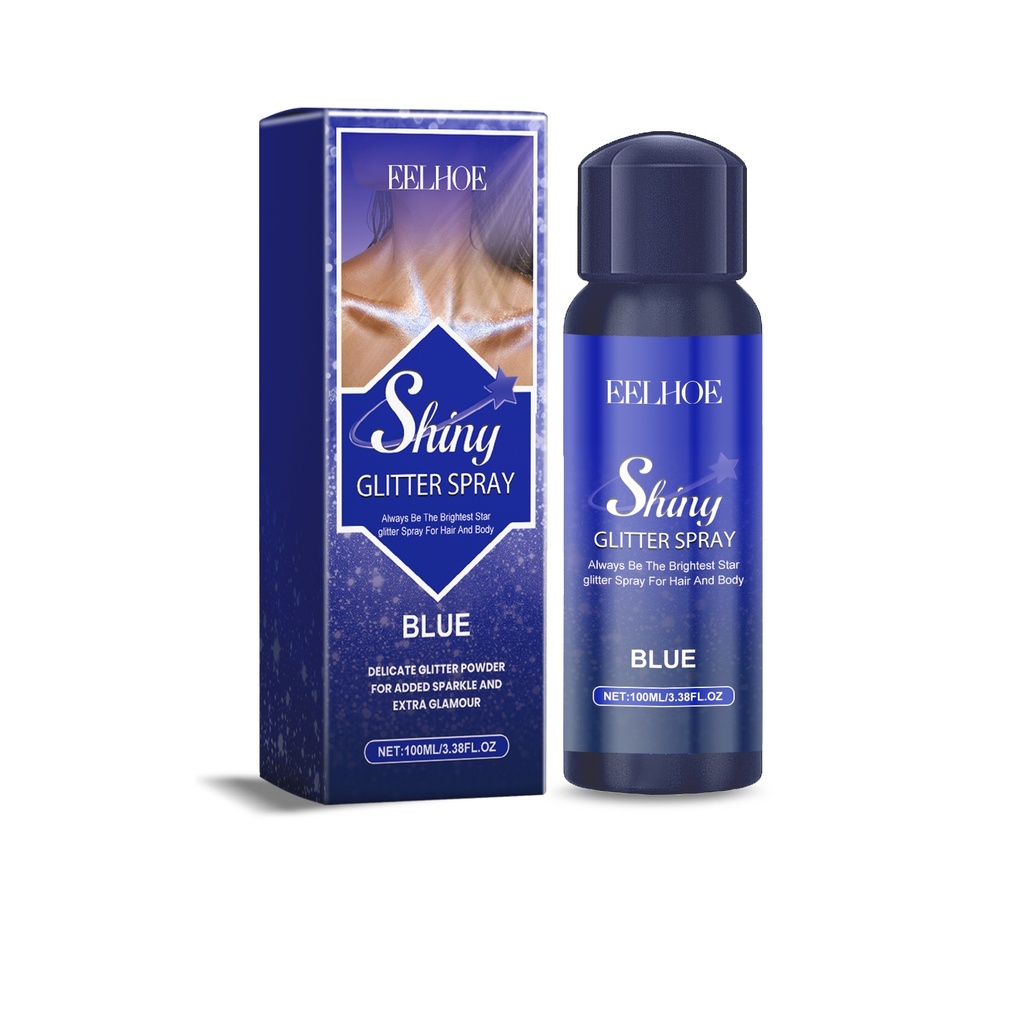 EELHOE Xịt Glittler Rực Rỡ, Bột Tạo Điểm Nhấn Cổ Áo Thân Thể Giáng Sinh