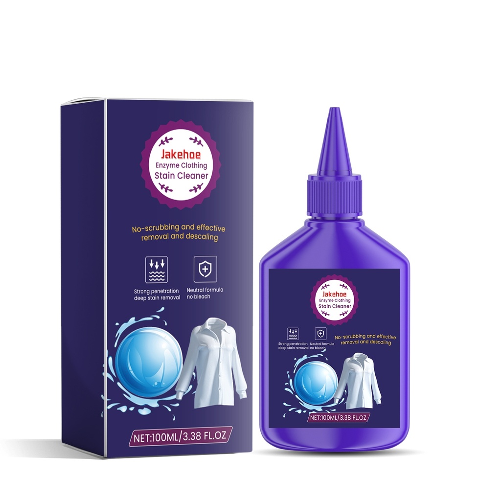 Nước tẩy vết bẩn quần áo enzyme hoạt tính Jakehoe, tẩy vết bẩn vàng, tẩy mốc, tẩy vết bẩn quần áo, giải pháp tẩy rửa nhẹ nhàng