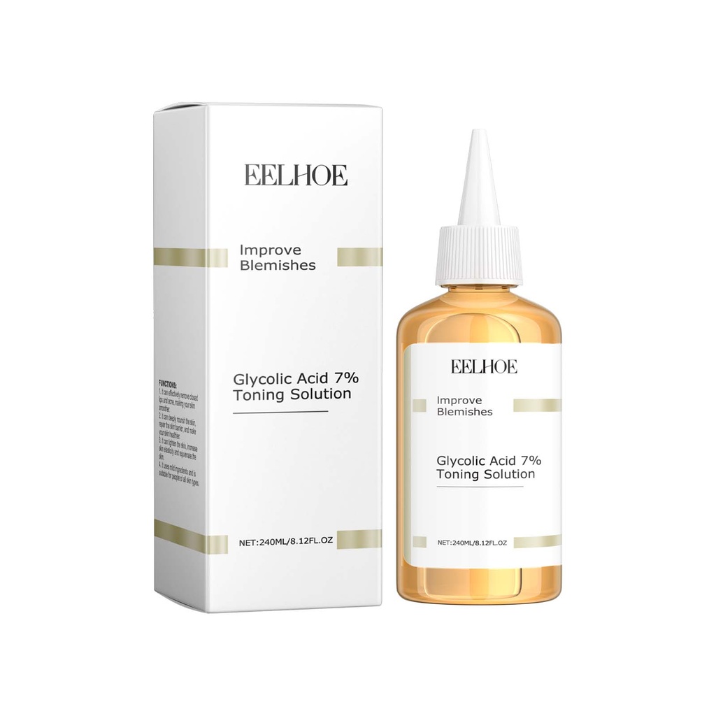 EELHOE Nước Hoa Hồng Axit Glycolic 7%, Thành Phần Nhẹ Nutrient Cung Cấp Dưỡng Ẩm Cho Da, Lotion Chăm Sóc Da Làm Mát Không Nhờn