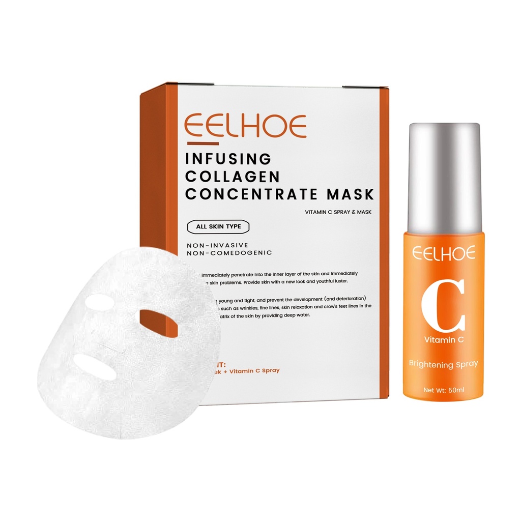 Xịt mặt nạ Collagen EELHOE cung cấp độ ẩm, dưỡng ẩm và nhẹ nhàng nuôi dưỡng làn da mặt