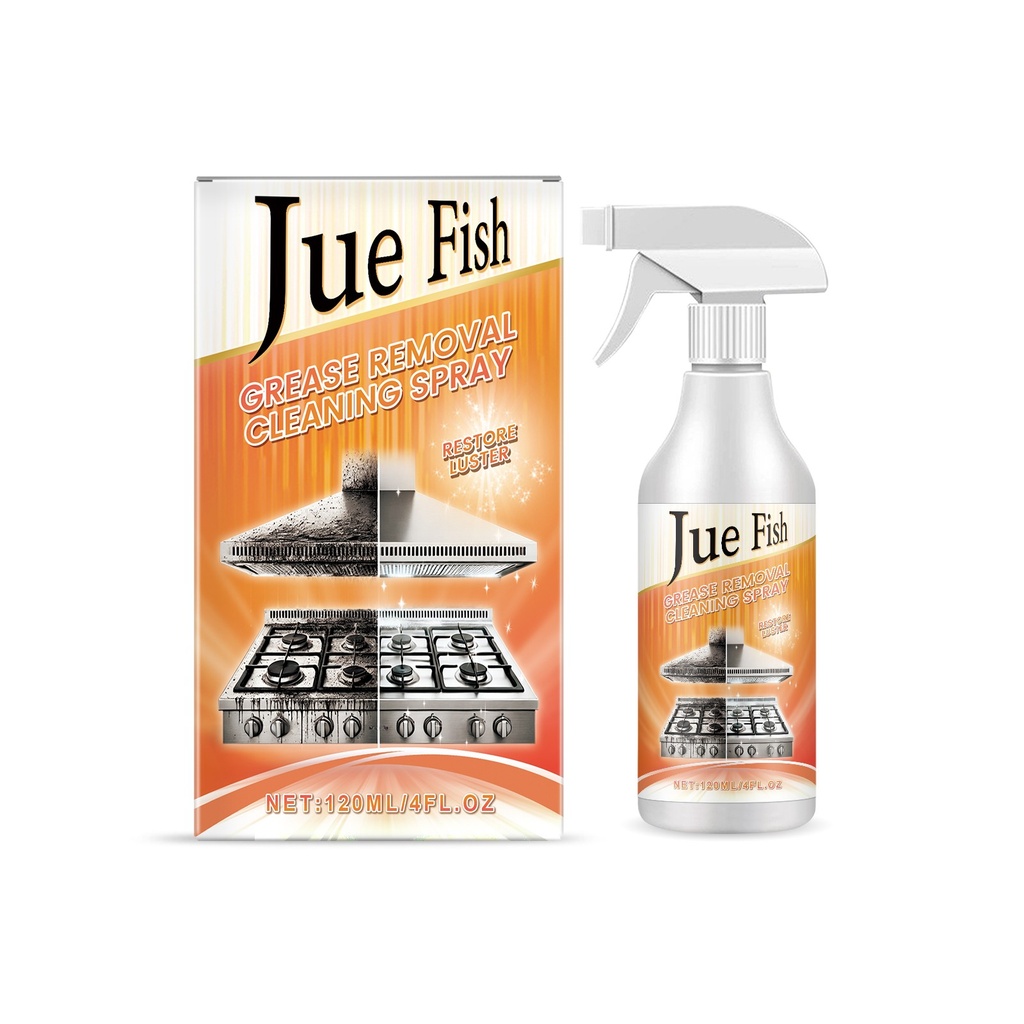 Jue-Fish Bình Xịt Tẩy Rửa Dầu Đa Năng Bề Mặt Bếp Lò