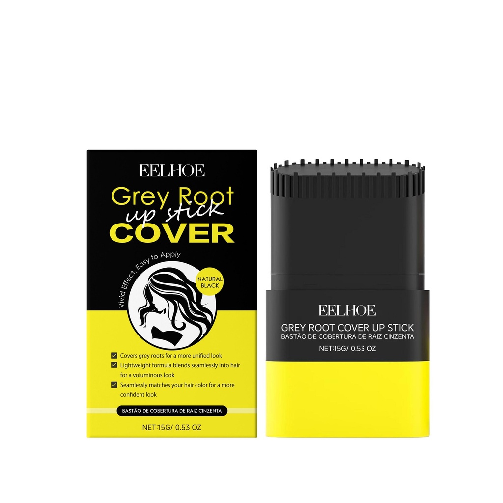 EELHOE Bút chỉnh màu tóc đen tự nhiên, chỗ dặm trên tóc, bút chỉnh màu tóc tự nhiên lâu trôi, dễ mang theo