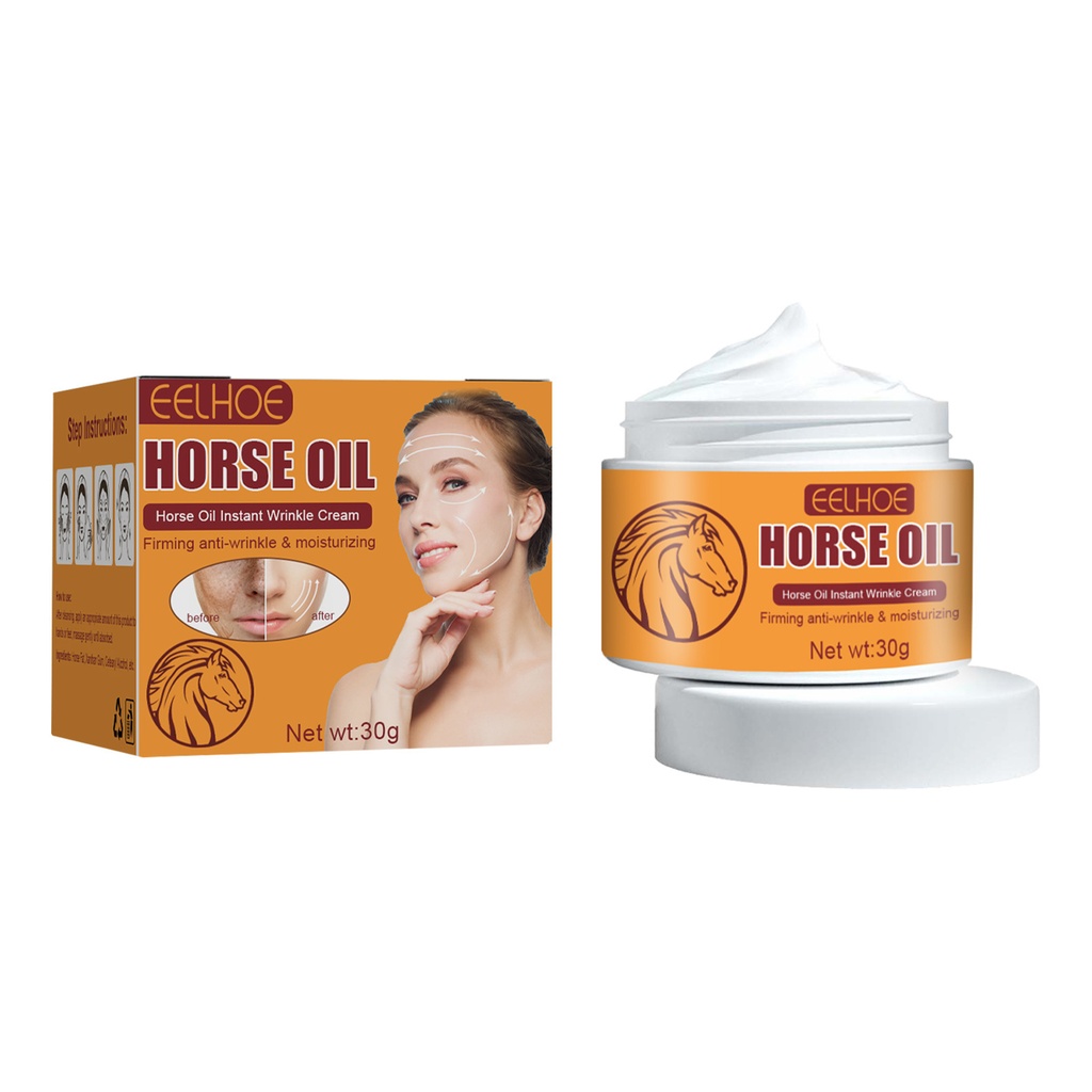 Kem Chống Nhăn Ngay Lập Tức Eelhoe Horse Oil, Làm Mềm Nếp Nhăn Nhỏ, Làm Sáng, Làm Dạng, Làm Sáng Đốm và Giảm Nếp Nhăn