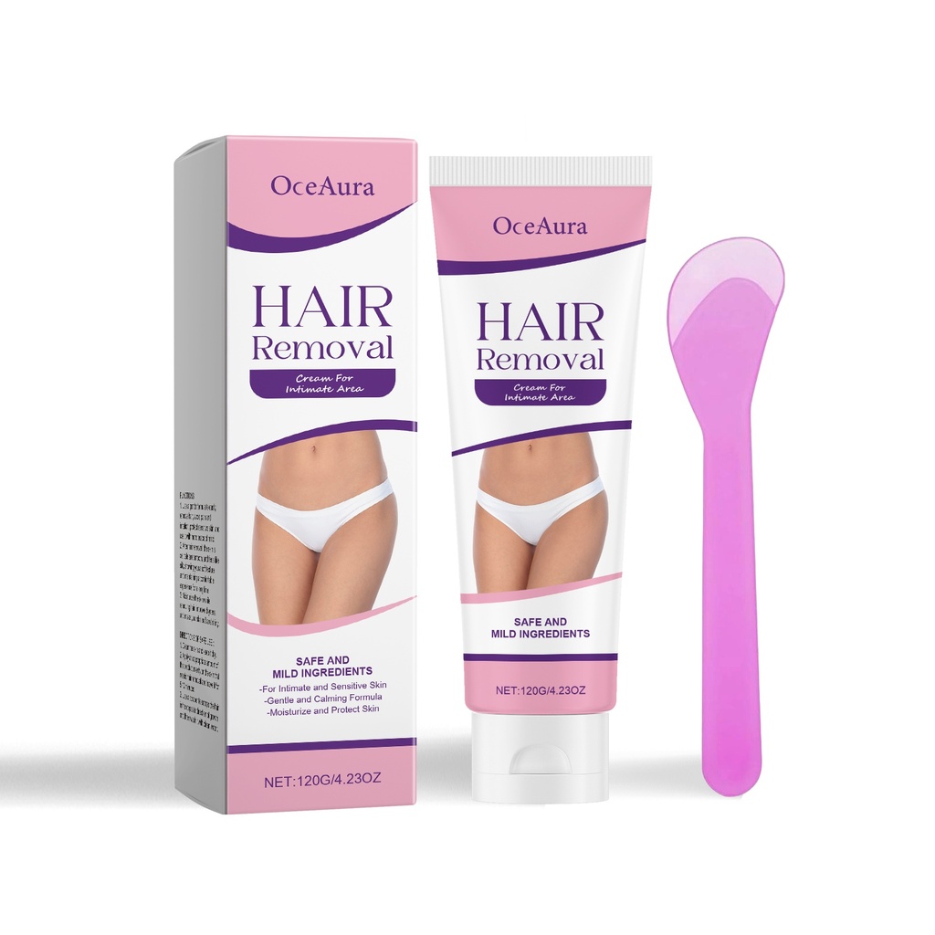 OceAura Kem tẩy lông dưỡng ẩm cho da Nguyên liệu nhẹ nhàng Không gây kích ứng Làm sạch da và tẩy lông mướt mịn