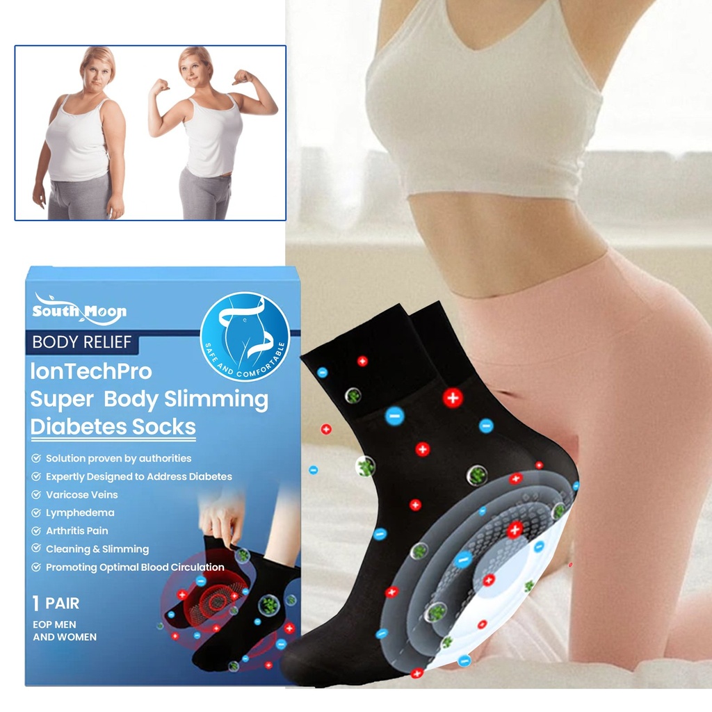 Socks giảm cân siêu cơ thể South Moon Lon Tech Pro cho bệnh tiểu đường, thoáng khí mềm mại và thoải mái, không trượt