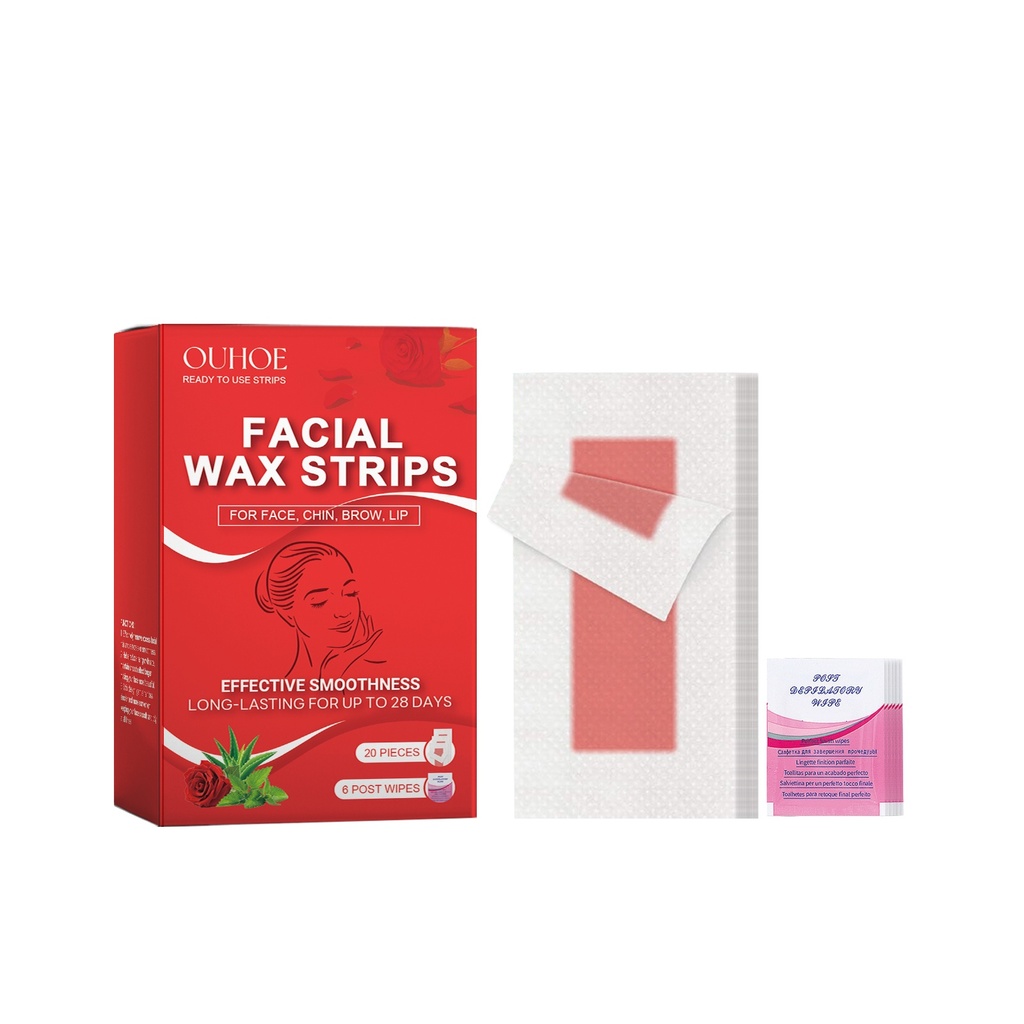 OUHOE Sáp Wax Tẩy Lông Mặt Dịu Nhẹ Hoa Hồng Ẩm Mịn, Làm Sạch Và Mượt Mà Lông Mặt