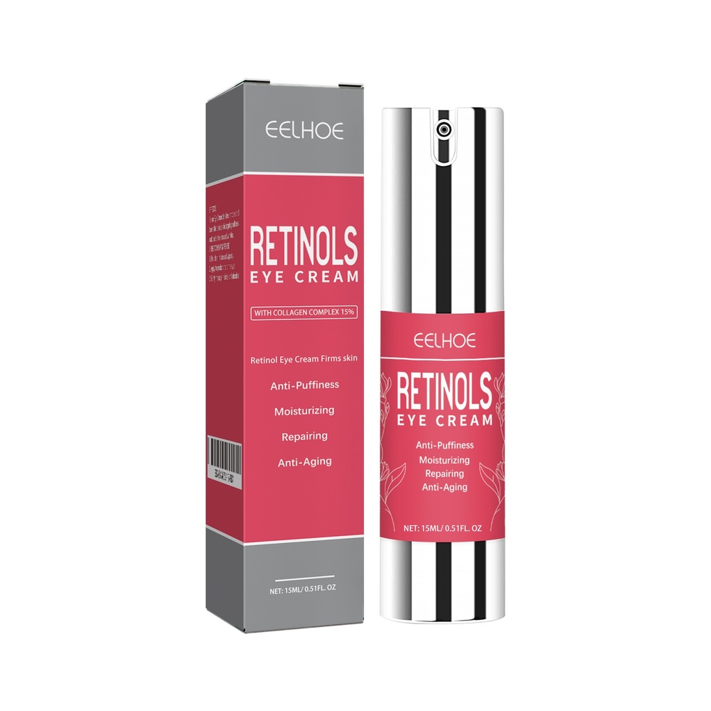 EELHOE Kem mắt Retinol, điều trị dưỡng ẩm cho da mắt, giảm nếp nhăn, quầng thâm, kem mắt đàn hồi và làm săn chắc