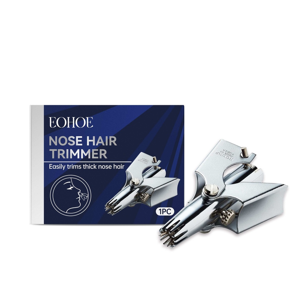 Máy cắt lông mũi EOHOE, đầu tròn, bằng thép không gỉ, có thể rửa được, máy cắt lông mũi và làm sạch cơ học thủ công
