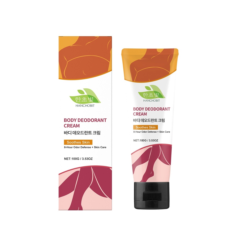 Kem chăm sóc cơ thể HANCHOBIT Bơ hạt mỡ và Gừng - Kem chống mồ hôi nhẹ nhàng với hương thơm quyến rũ lâu dài