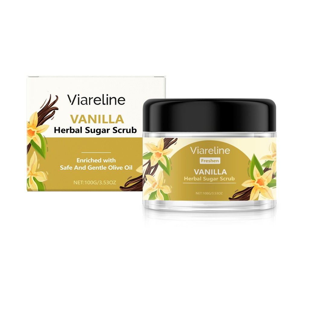 Viareline Tẩy Tế Bào Chết Cơ Thể Vanilla Dưỡng Ẩm Sâu, Mịn Màng và Mượt Mà Toàn Bộ Da
