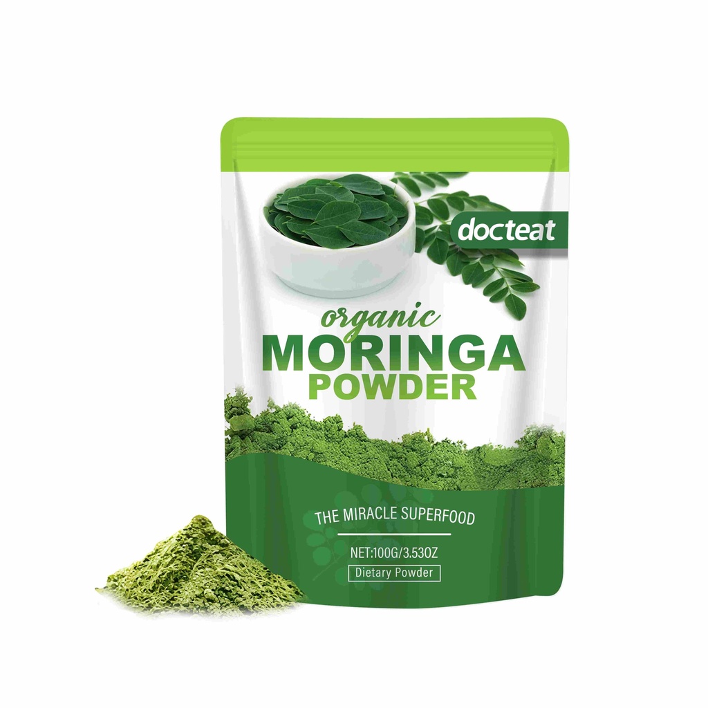 Bột dinh dưỡng Moringa Docteat cho thể dục ngoài trời, thực phẩm bổ sung dinh dưỡng chăm sóc cơ thể