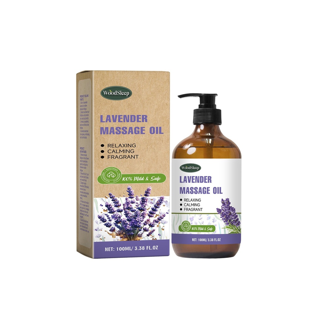 Woodsleep Dầu Xoa Bóp Lavender, Massage Cơ Thể và Da Với Dầu Thiên Nhiên Ẩm Và Dinh Dưỡng