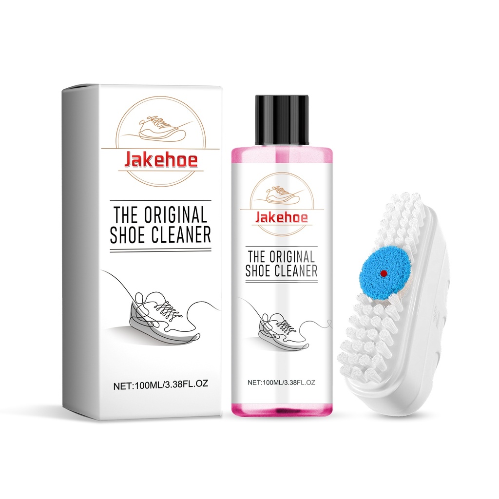 Jakehoe Chất Tẩy Rửa Giày Gốc, Giầy Sneaker Trắng Nhỏ, Làm Sạch Vết Bẩn Sáng Bóng Bằng Mép Vàng