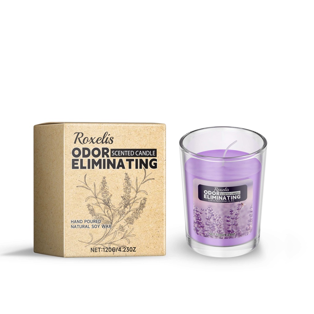 Nến Thơm Lavender Roxelis, Hương Thơm Bền Lâu, Thành Phần Dịu Nhẹ, Hương Thơm Cho Một Căn Phòng, Thoải Mái, Làm Sạch, Tạo Không Gian Lãng Mạn