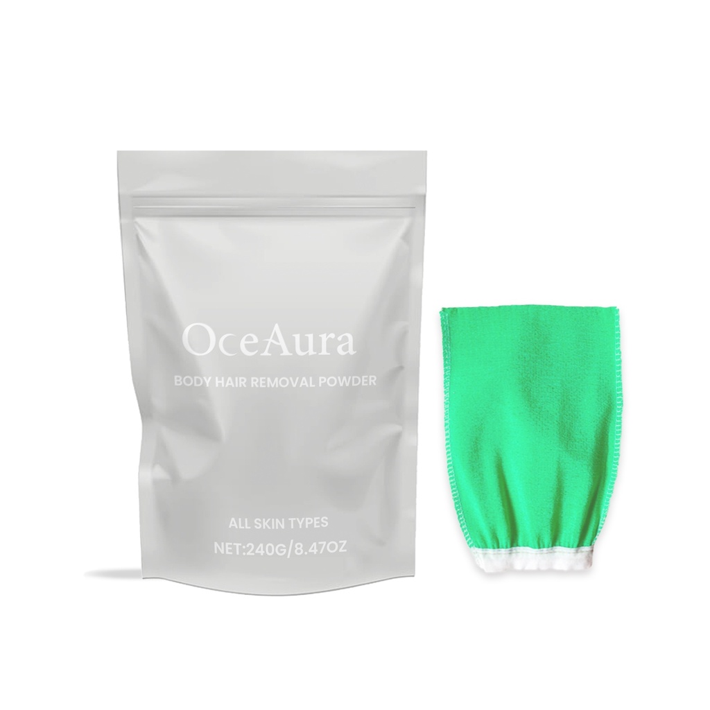 Bột tẩy lông cơ thể Oceaura Tẩy lông toàn thân cho nách, chân, tay Khô và nhẹ nhàng làm sạch da