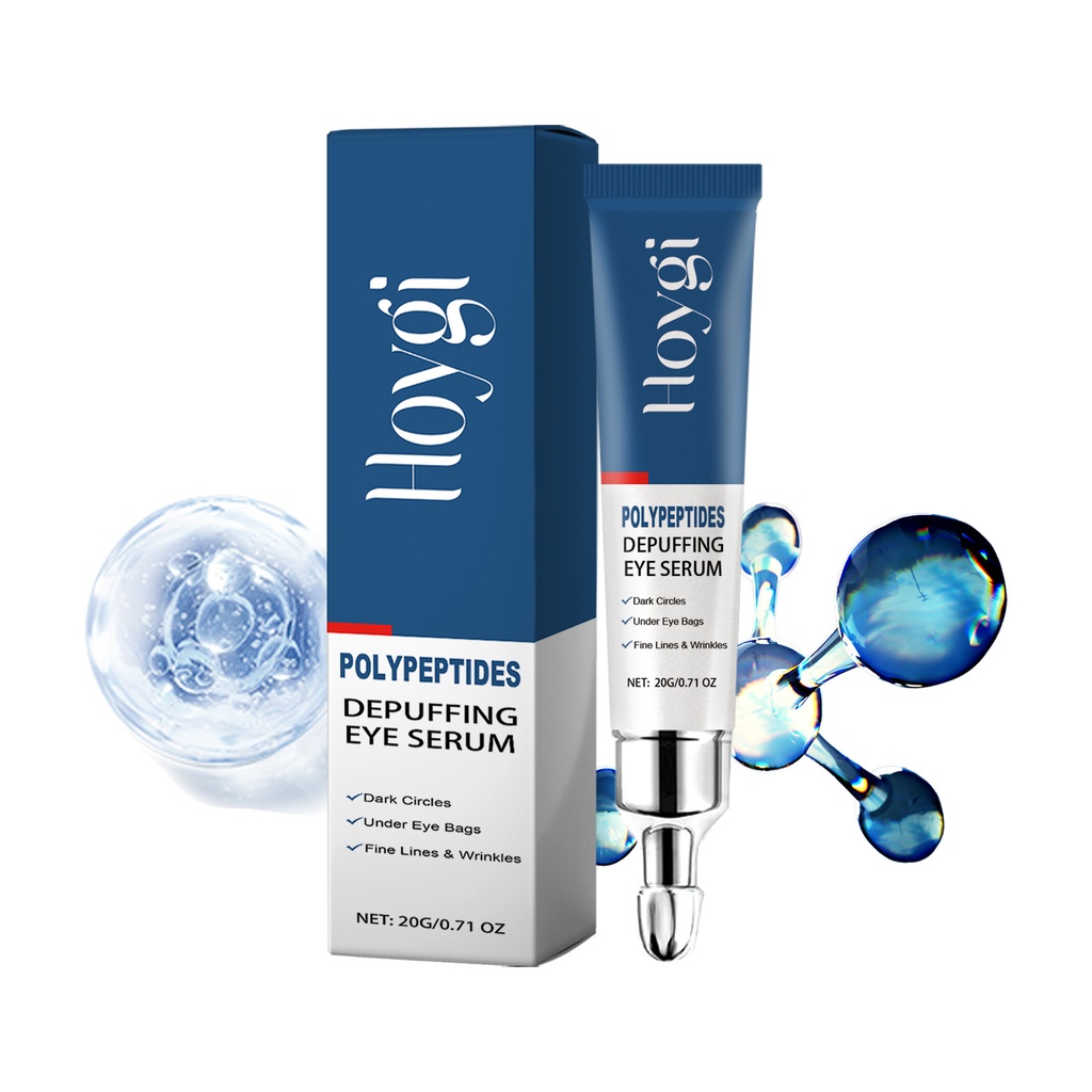 Serum Giảm Puff Mắt Hoygi, Làm Nhoè Vòng Đen Xung Quanh Mắt, Kem Dưỡng Ẩm Mềm Mại và Căng Da Vùng Mắt