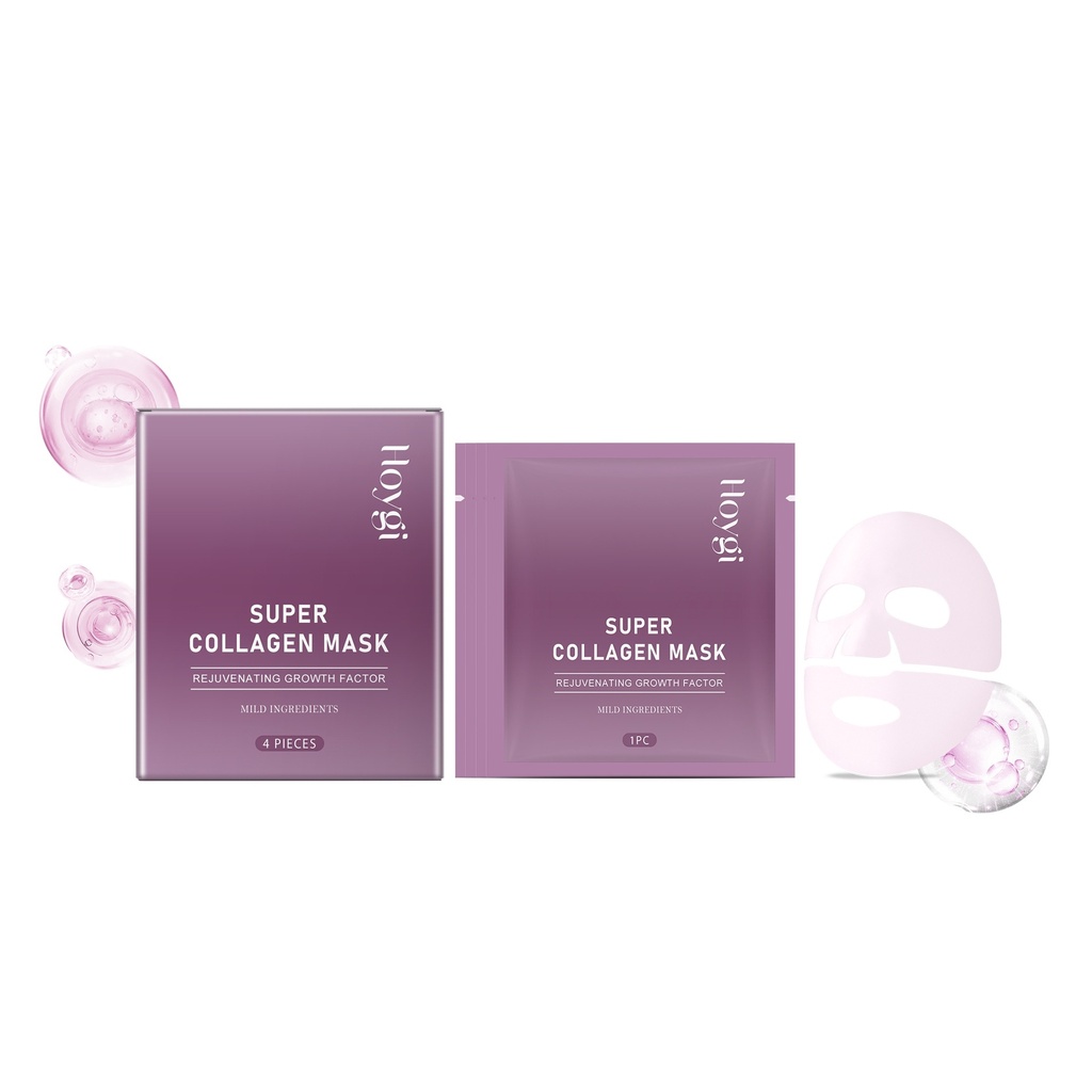 Mặt Nạ Dưỡng Ẩm Collagen Hoygi (Bộ Hộp) Cải Thiện Nếp Nhăn Nhỏ, Làm Sáng,  Cung Cấp Dưỡng Ẩm, Căng Bóng Và Khôi Phục Lỗ Chân Lông
