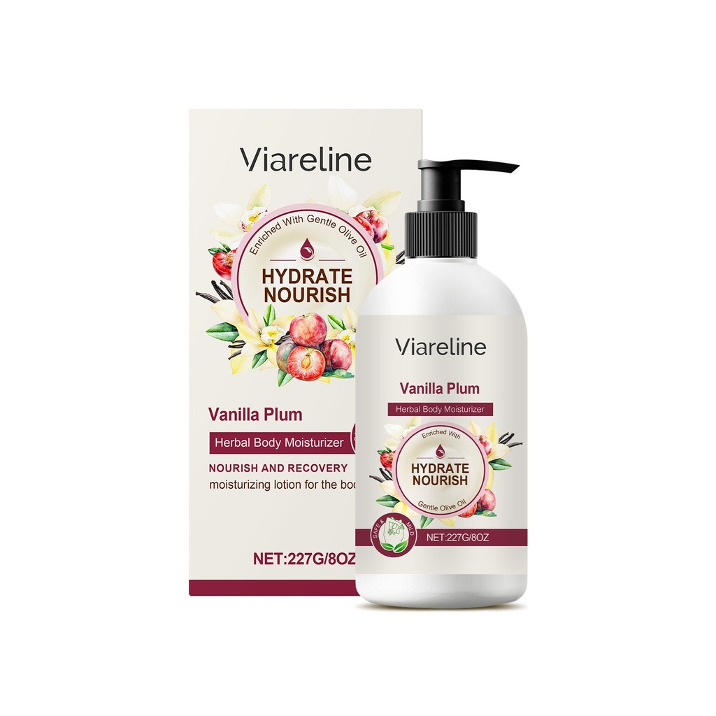 Viareline Kem dưỡng thể Vanilla Plum: Dưỡng ẩm cho da, kem dưỡng ẩm mềm mại, thoải mái và làm mới