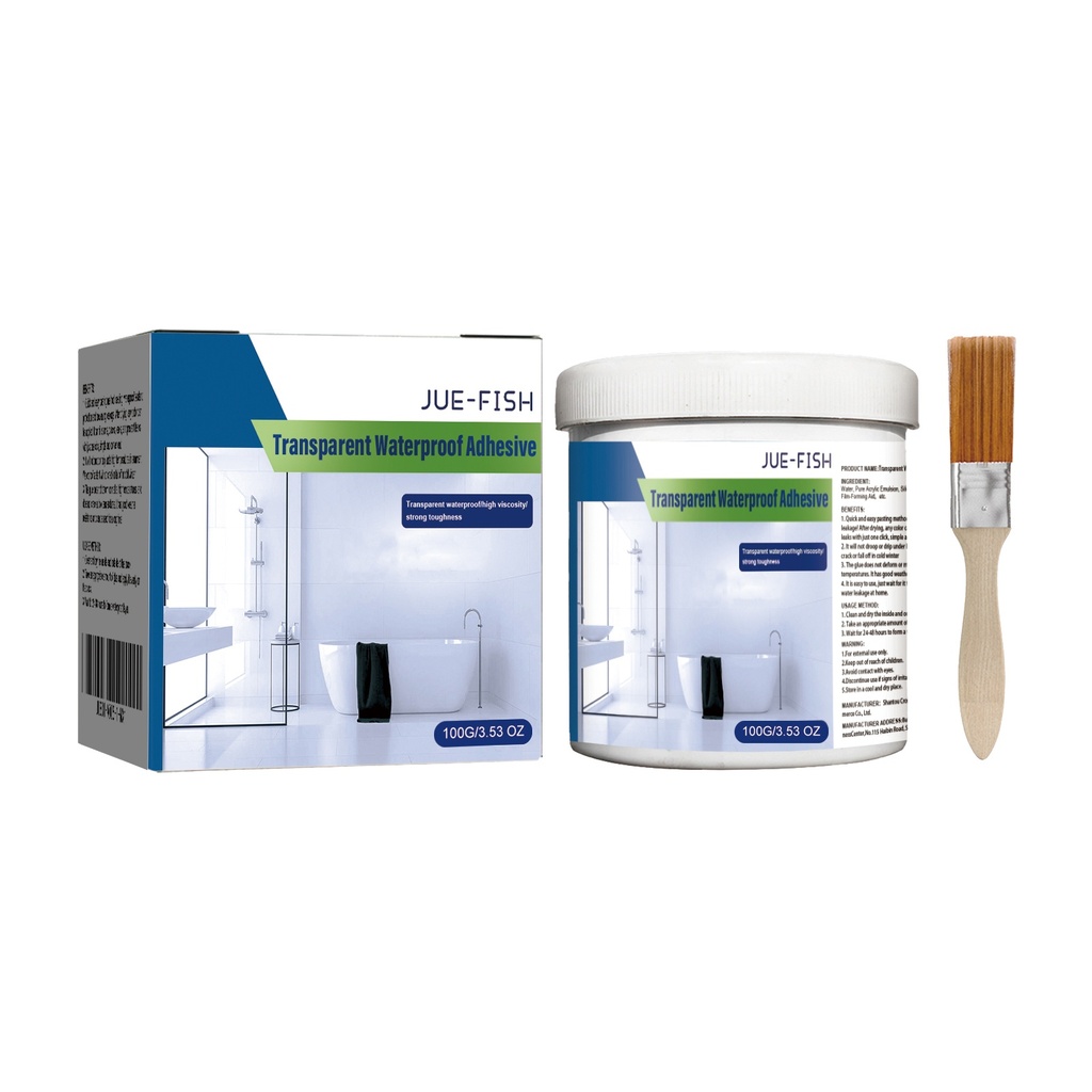 Keo Dán Waterproof Trong Suốt Jue-Fish, Sơn Waterproof Trong Suốt Nhà Tắm Ban Công Đổ Bê Tông Mái Ngói Chống Rò Rỉ