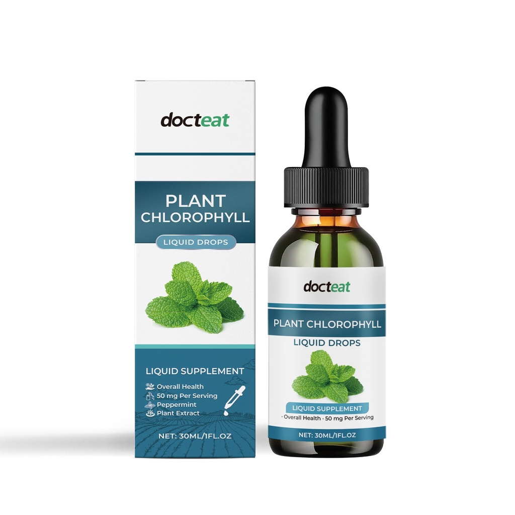 Giọt bổ sung chlorophyll mint Docteat, giọt chăm sóc cơ thể hàng ngày, công thức nhẹ nhàng chăm sóc cơ thể
